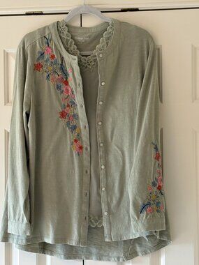 NWOT Coldwater Creek Jacket & Matching Tank Top Size L